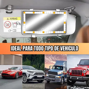 Espejo De Maquillaje Carro Tactil Led
