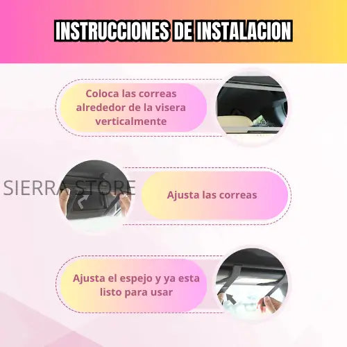 Espejo De Maquillaje Carro Tactil Led