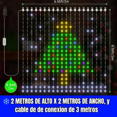 Cortina LED Navideña